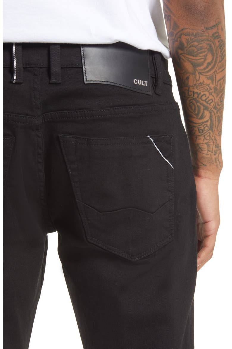 Rocker Stretch Denim Jeans, Alternate, color, BLACK