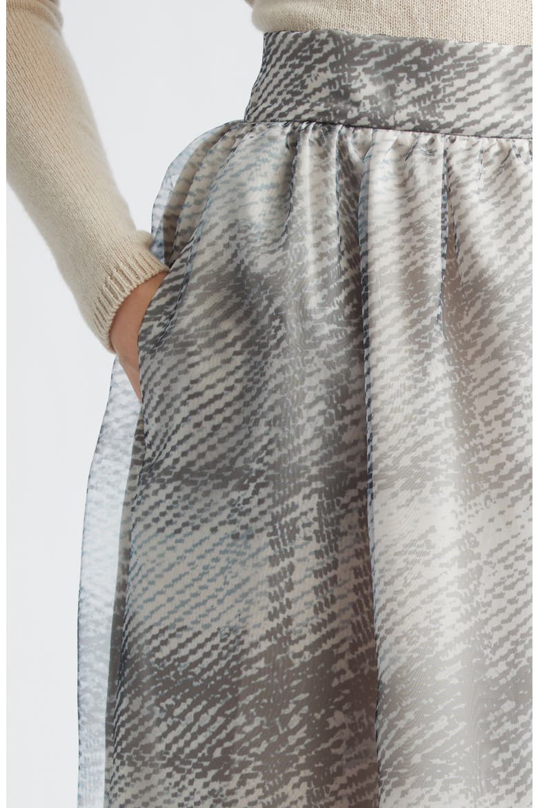 Plaid Print Skirt, Alternate, color, 178 DARK JADE