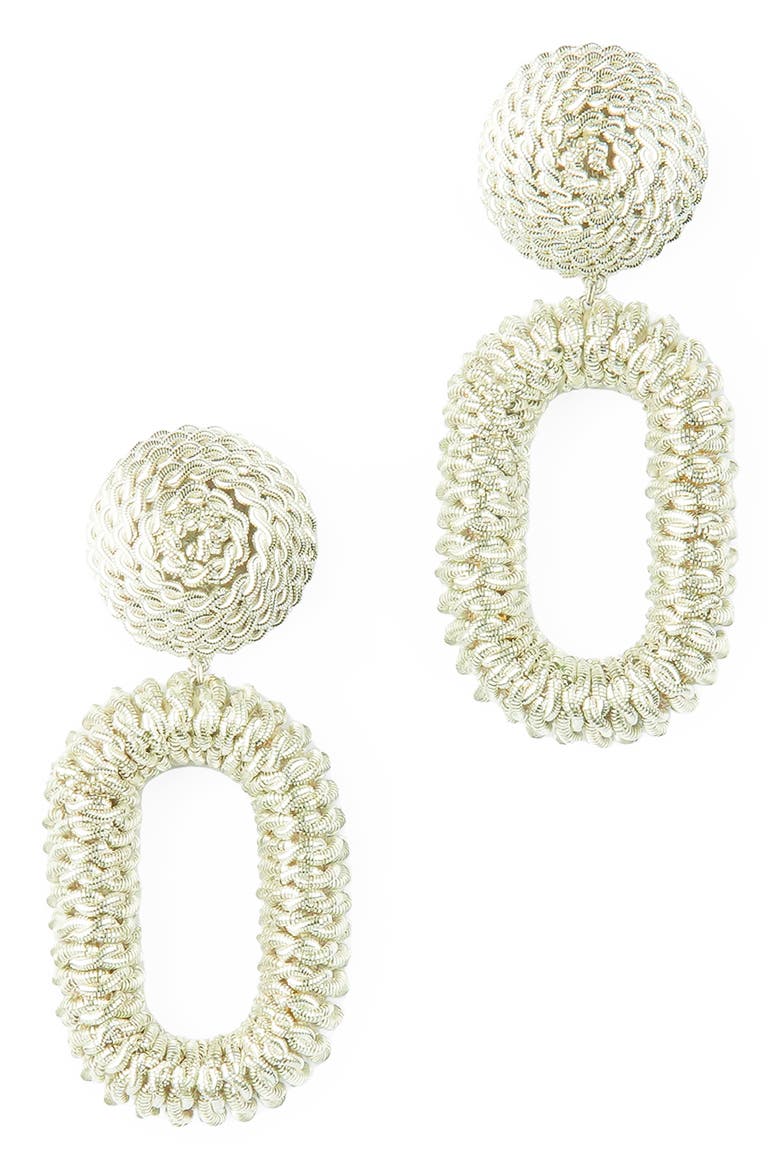 Roula Drop Earrings, Main, color, SILVER