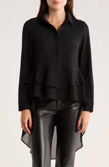 PATRIZIA LUCA Layered High-Low Button-Down Shirt