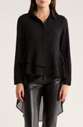 PATRIZIA LUCA Layered High-Low Button-Down Shirt