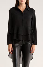 PATRIZIA LUCA Layered High-Low Button-Down Shirt