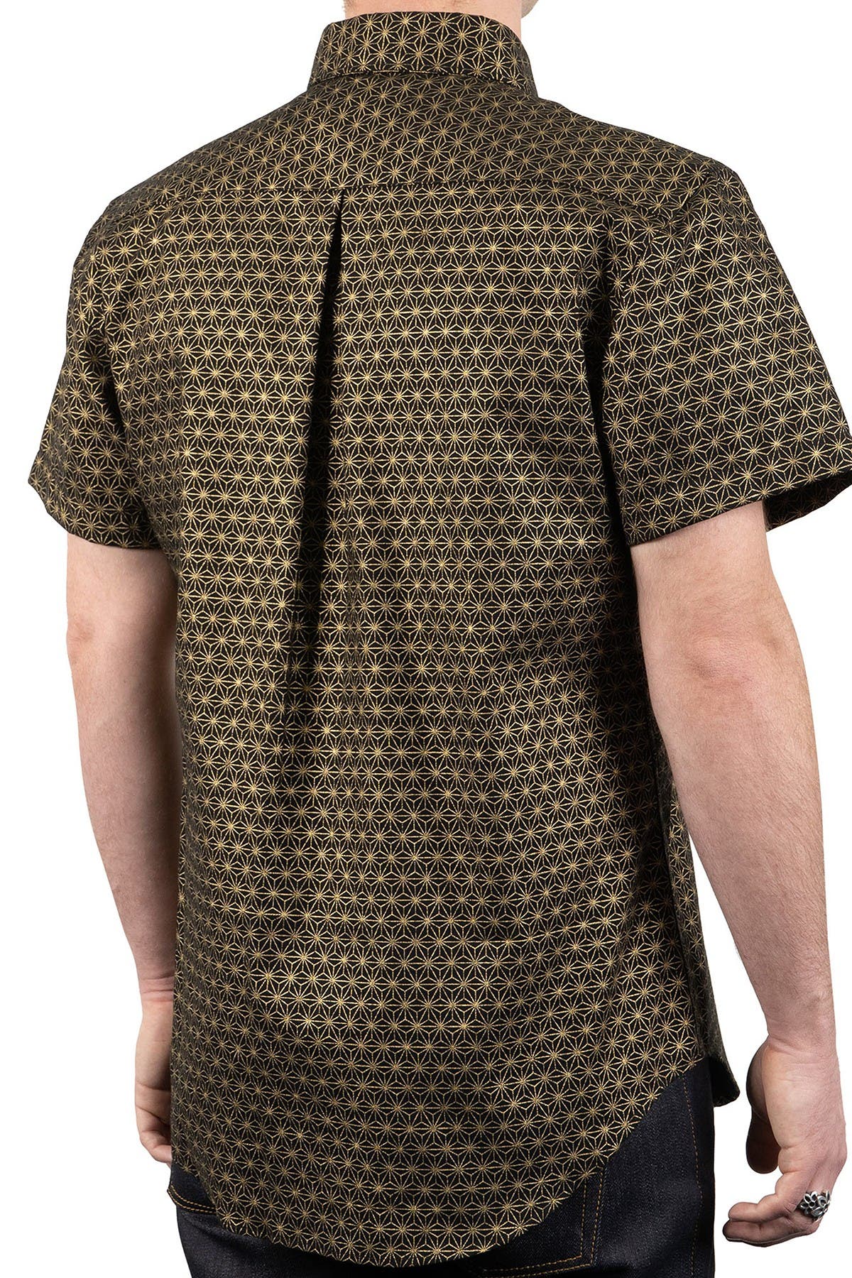 Naked & Famous Denim Japanese Golden Kimono Short Sleeve Shirt (Men ...