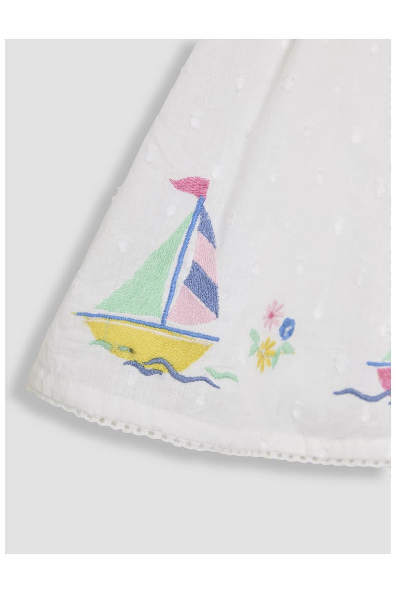 Boat Appliqué Smocked Dress, Alternate, color, WHITE