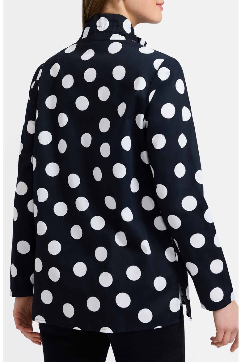 Carolina Dot Print Cotton Button-Up Shirt, Alternate, color, BLACK/ WHITE