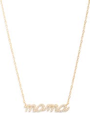 Argento Vivo Sterling Silver Mama Pavé Boxed Necklace