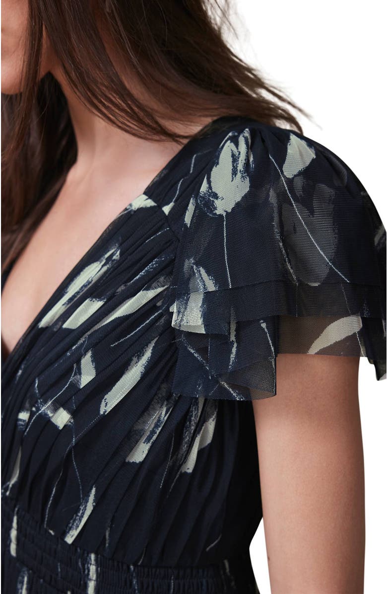 MINT VELVET Ruffle Maxi Dress, Alternate, color, Navy