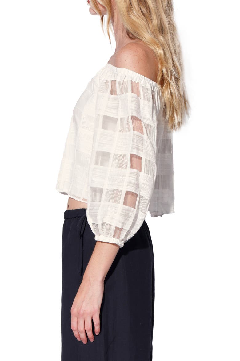 Gracie Off-the-Shoulder Top, Alternate, color, WHITE