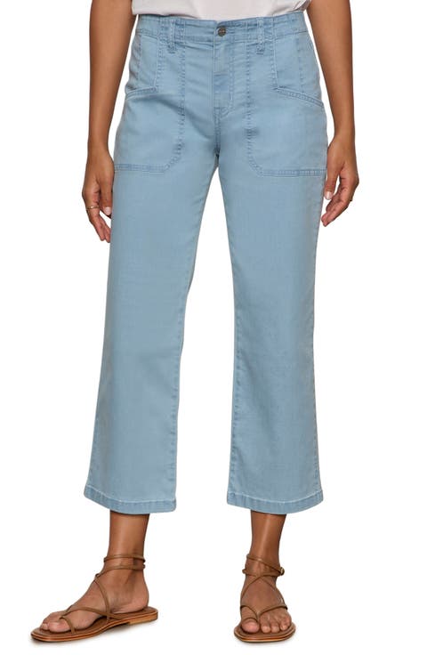 Retreat Mid Rise Crop Straight Leg Utility Pants (Regular & Petite)