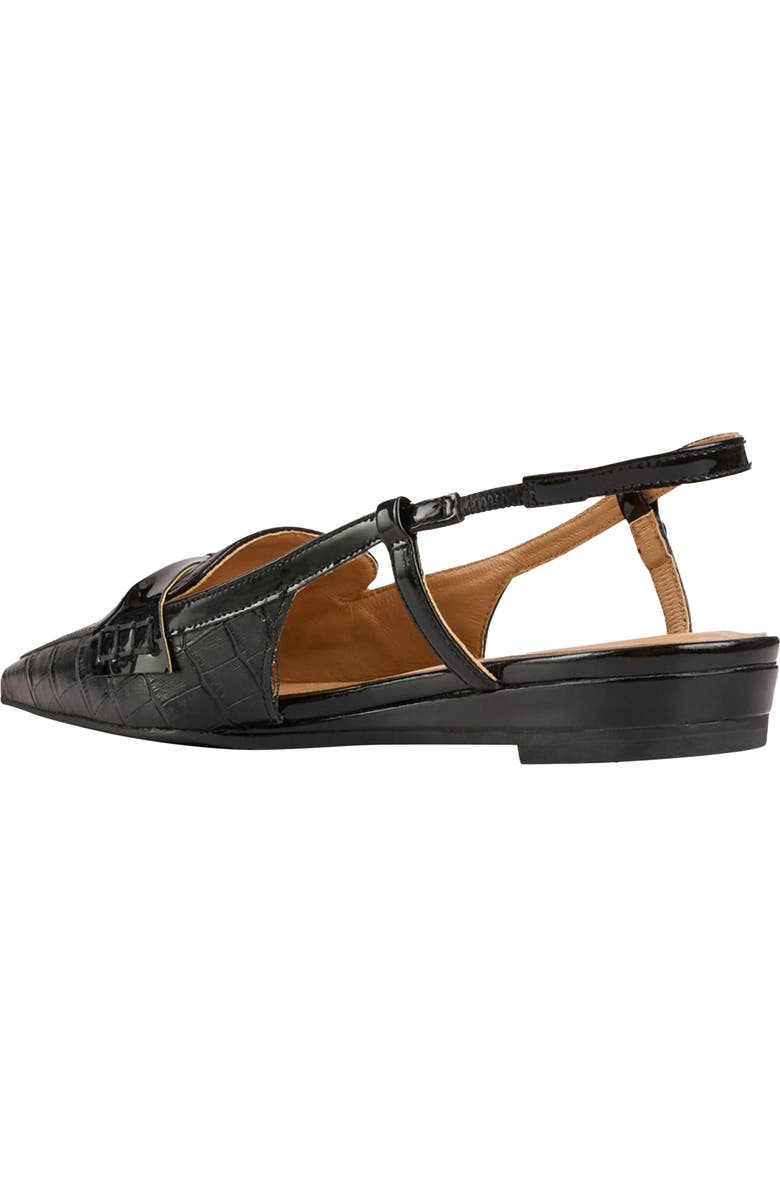 André Assous Blake Slingback Wedge, Alternate, color, Black