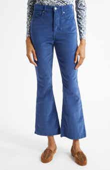 Veronica Beard Carson Corduroy Flare Leg Ankle Pants