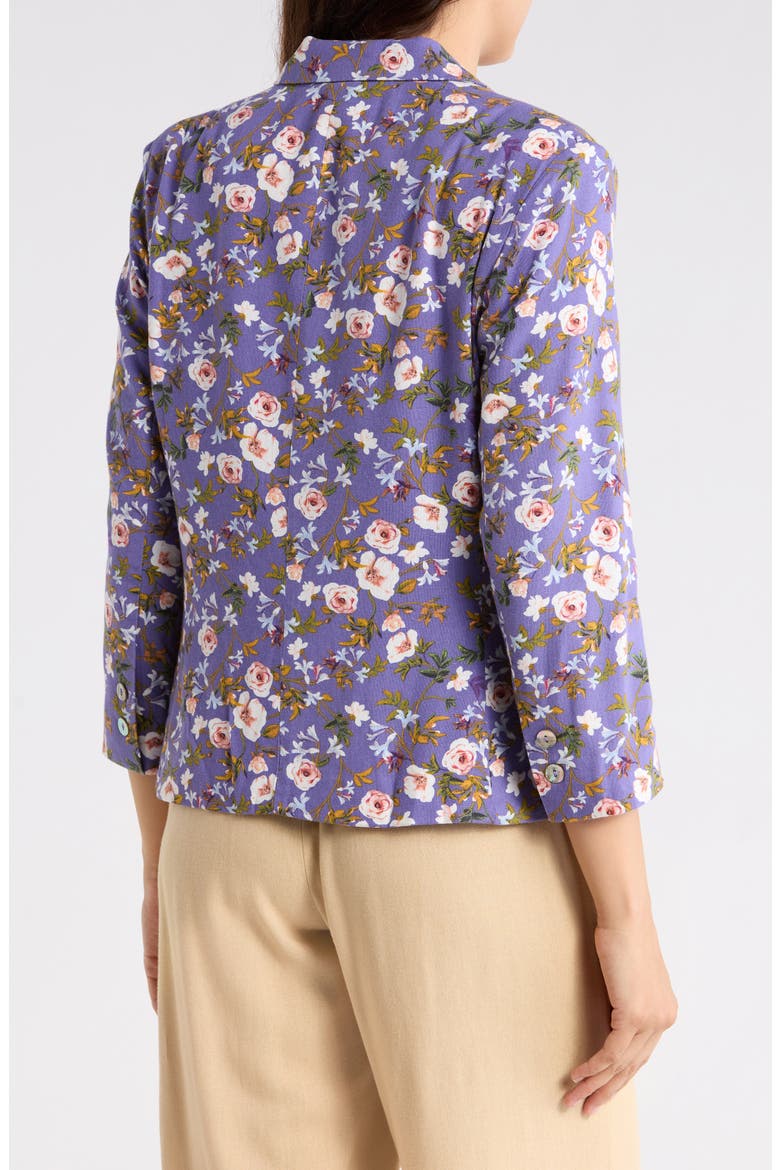 Jade Floral Notch Lapel Blazer, Alternate, color, DITSY PERIWINKLE PRINT