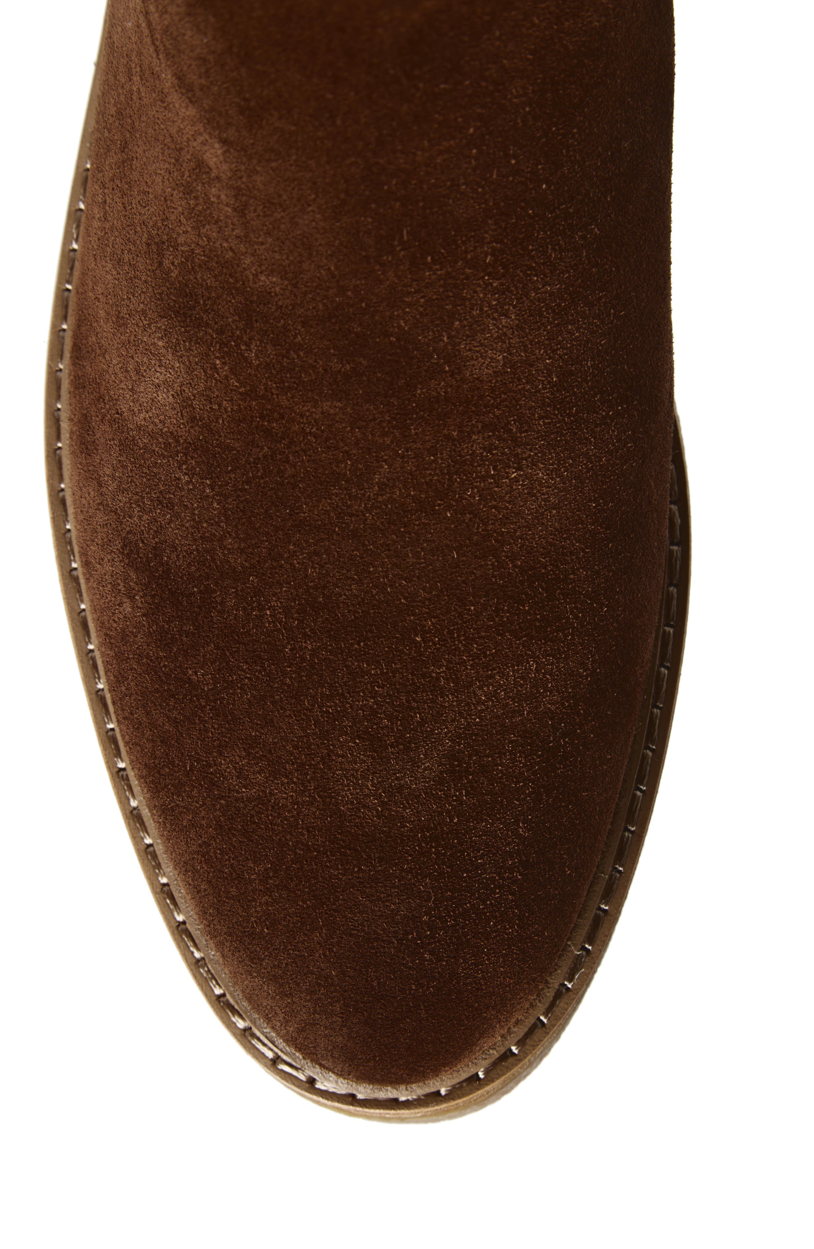 Jeffrey Campbell Zabini Faux Shearling Lined Knee High Boot, Alternate, color, Brown Suede Combo