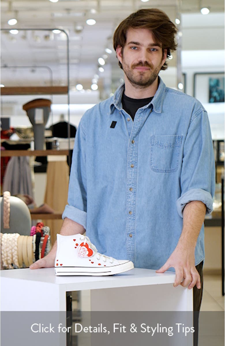 Chuck Taylor<sup>®</sup> All Star<sup>®</sup> Embroidered High Top Sneaker, sales video thumbnail
