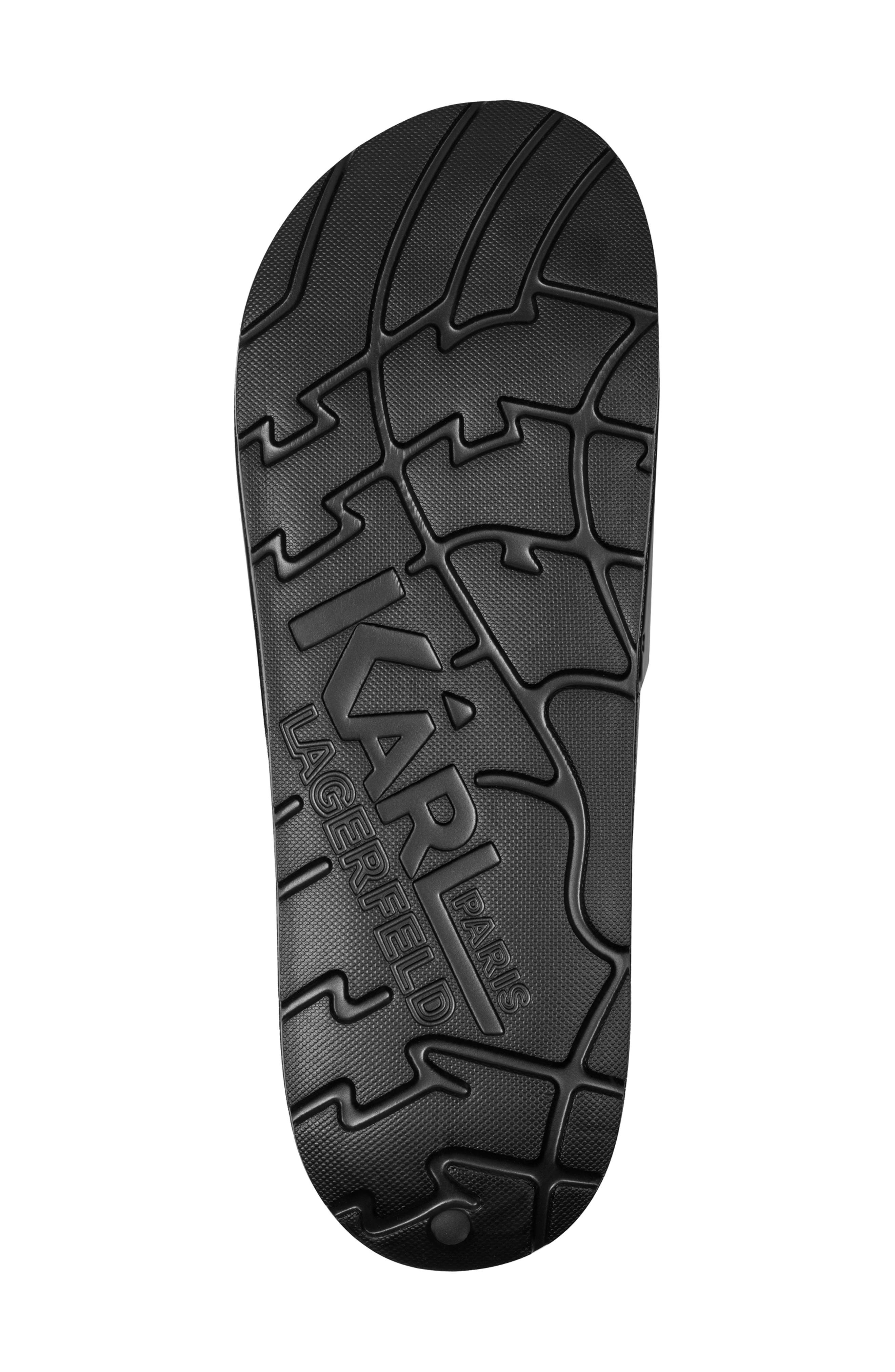 KARL LAGERFELD PARIS Karl Head Slide Sandal, Alternate, color, Black
