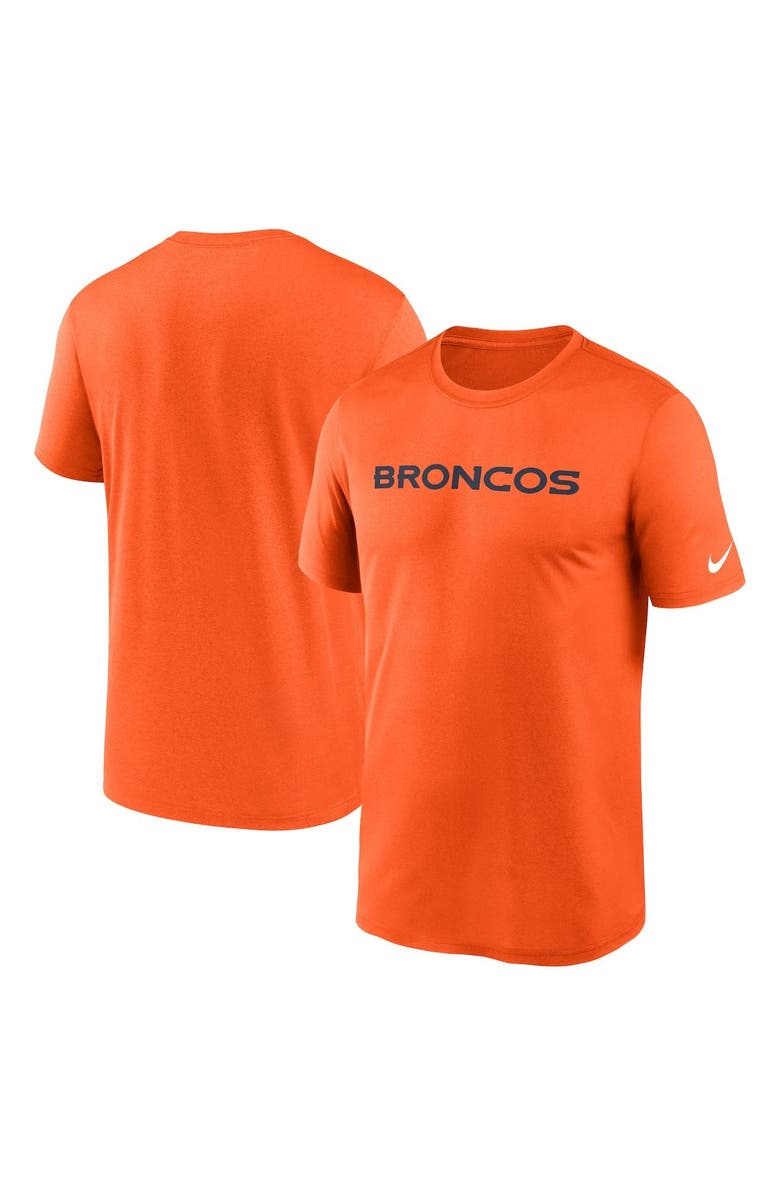 Nike Men's Nike Orange Denver Broncos Legend Wordmark Performance T-Shirt, Main, color, Orange