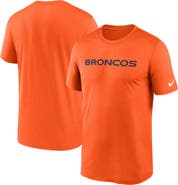 Nike Men's Nike  Orange Denver Broncos Legend Wordmark Performance T-Shirt