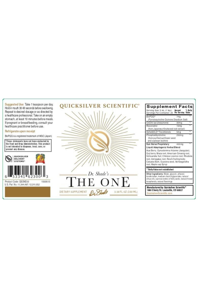 The One Liquid Adaptogenic Supplement with Resveratrol and CoQ10, Alternate, color, None