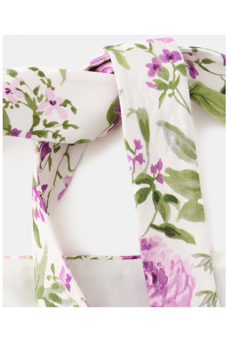 Starring Hailey Bieber Boop Floral Cotton Blend Halter Minidress, Alternate, color, LILAC