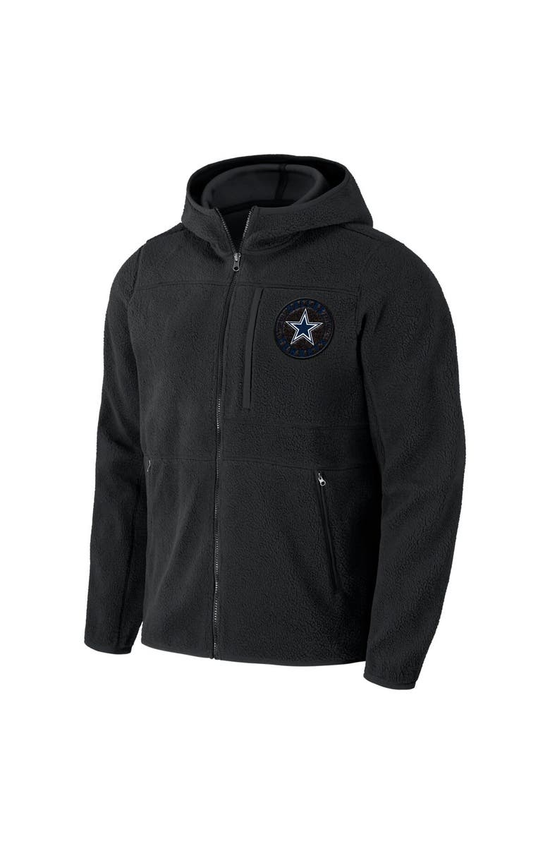 NFL X DARIUS RUCKER Men's NFL x Darius Rucker Collection by Fanatics  Black Dallas Cowboys Sherpa Full-Zip Hoodie, Alternate, color, 