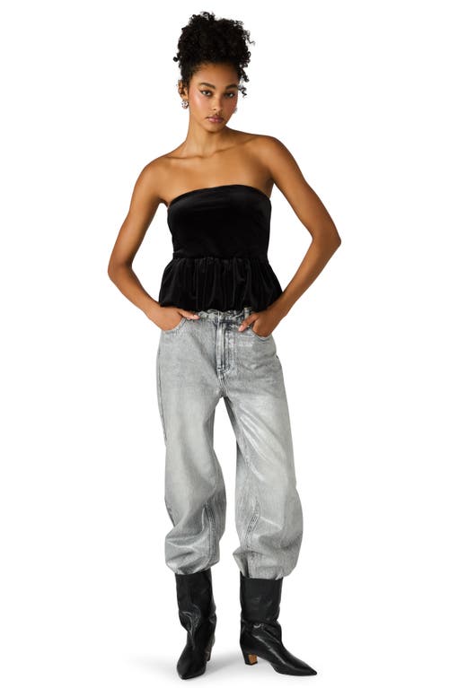 Steve Madden Tessae Strapless Top In Black