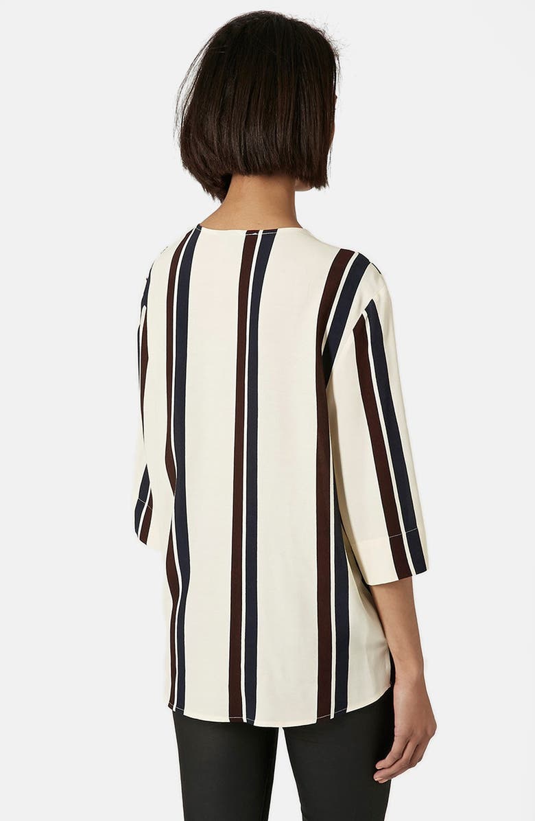 Topshop Drape Front Blouse, Alternate, color, 
