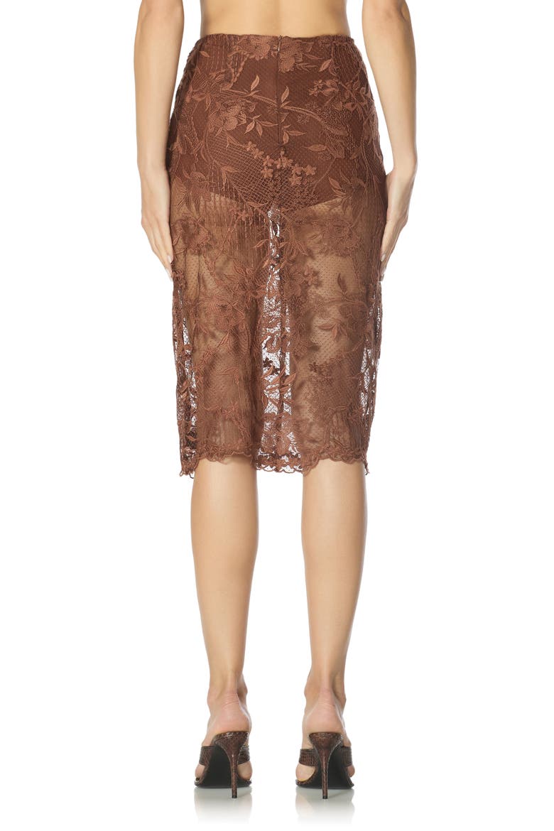Novie Lace Midi Skirt, Alternate, color, CAPPUCCINO