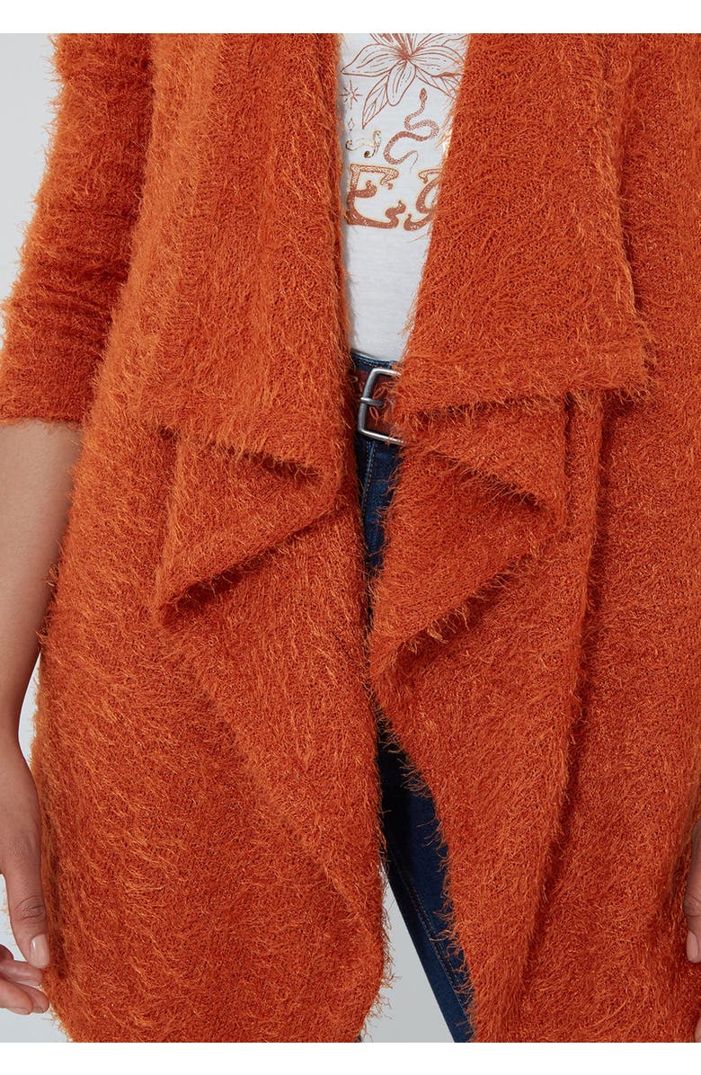 Joe Browns Fuzzy Cascade Cardigan, Alternate, color, Burnt Orange