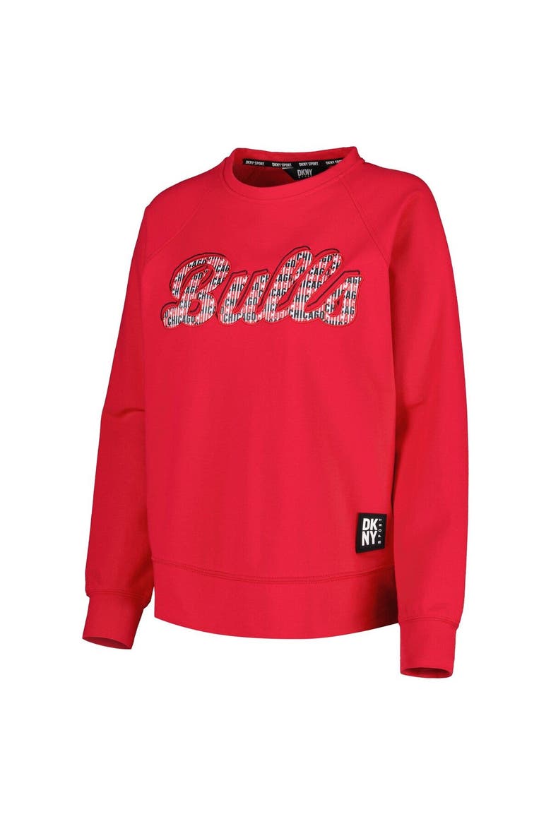 Women's DKNY Sport Red Chicago Bulls Regina Raglan Pullover Sweatshirt, Alternate, color, Red