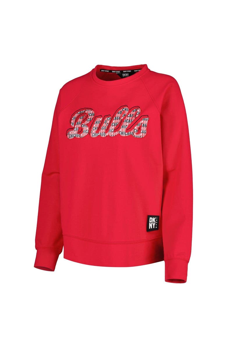 DKNY SPORT Women's DKNY Sport Red Chicago Bulls Regina Raglan Pullover Sweatshirt, Alternate, color, Red