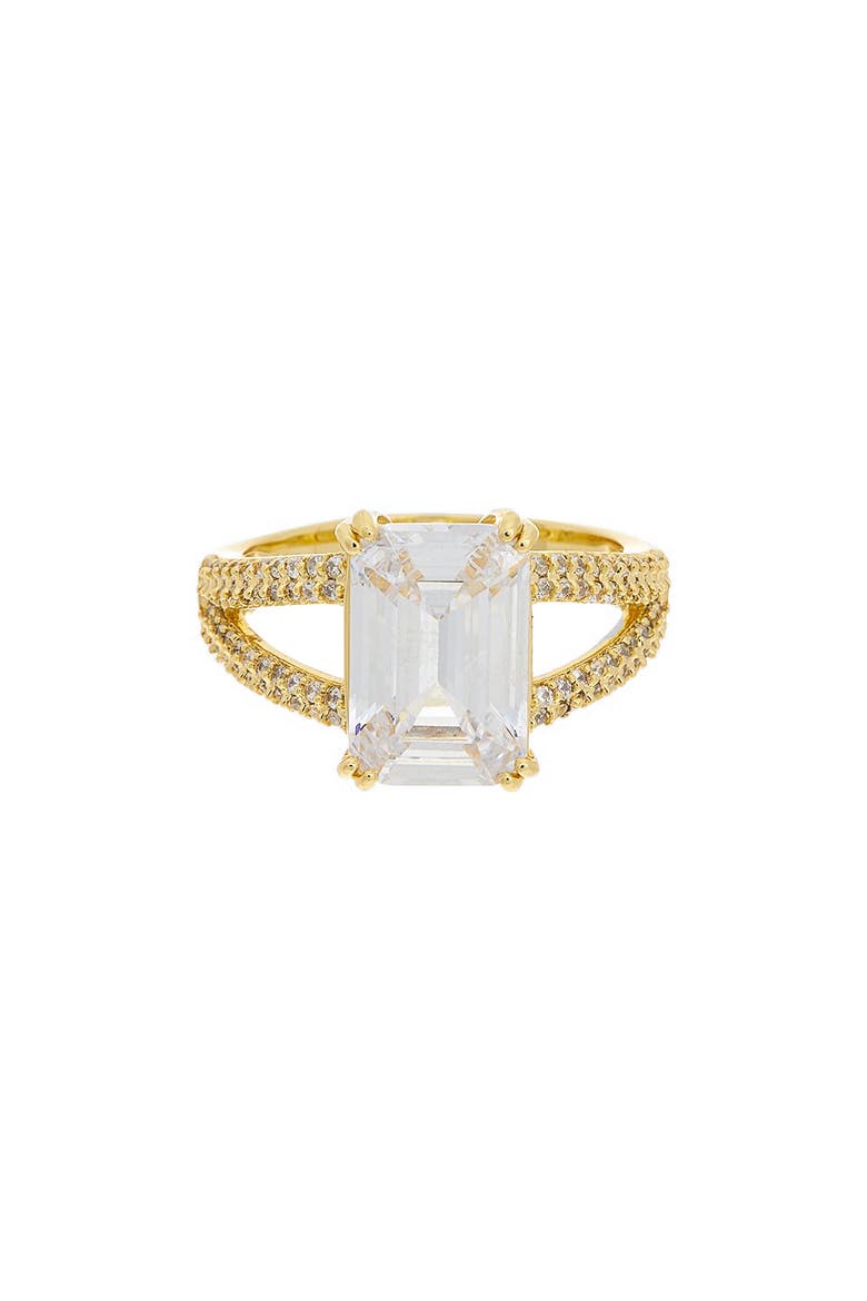 Cubic Zirconia Ring, Main, color, YELLOW GOLD
