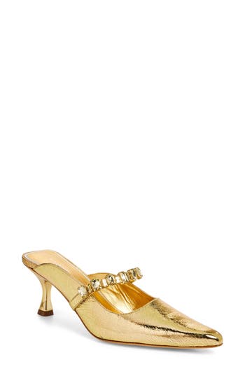 Kaanas Agatha Pointed Toe Pump In Gold