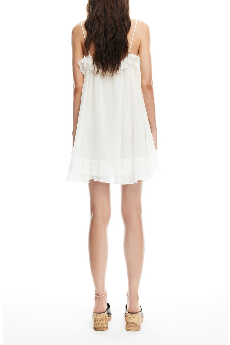 Ethereal Ruffle Chiffon Minidress, Alternate, color, PEARL