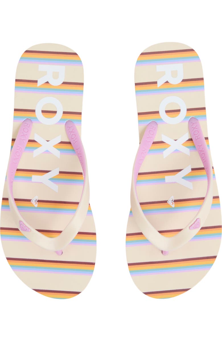 Roxy Tahiti VII Flip Flop, Alternate, color, White Overflow