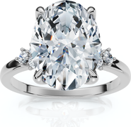Bliss Diamond 3 1/10Ct Oval Carlie Diamond Engagement Ring 14k Gold or Platinum Lab Grown