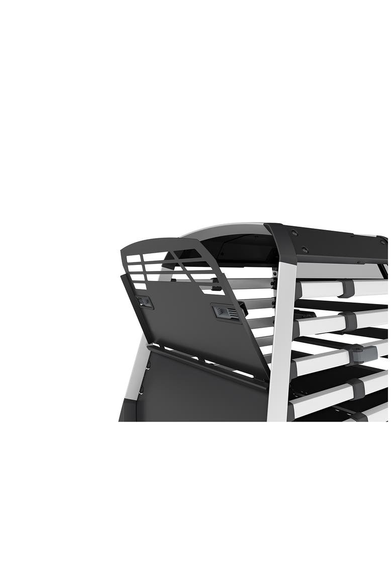 Allax M Dog Crate, Alternate, color, SILVER/ BLACK