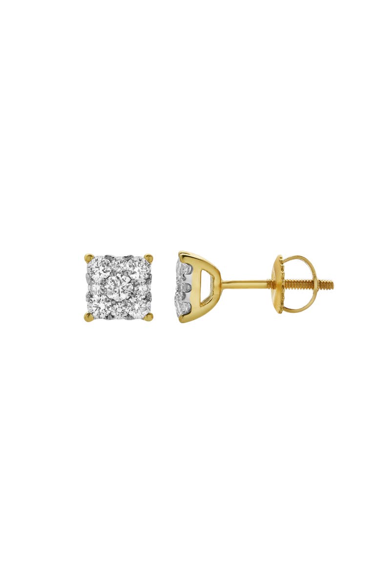 Nova 14K Yellow Gold Cluster Lab Grown Diamond Unisex Earrings - 0.49 Cts, Alternate, color, 14K Yellow Gold
