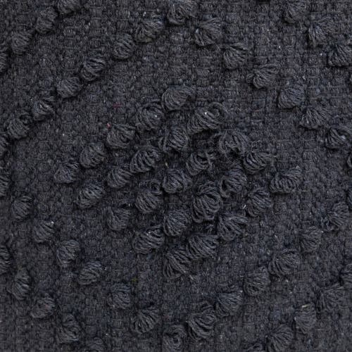 Northlight Woven Cotton Textured Round Pouf