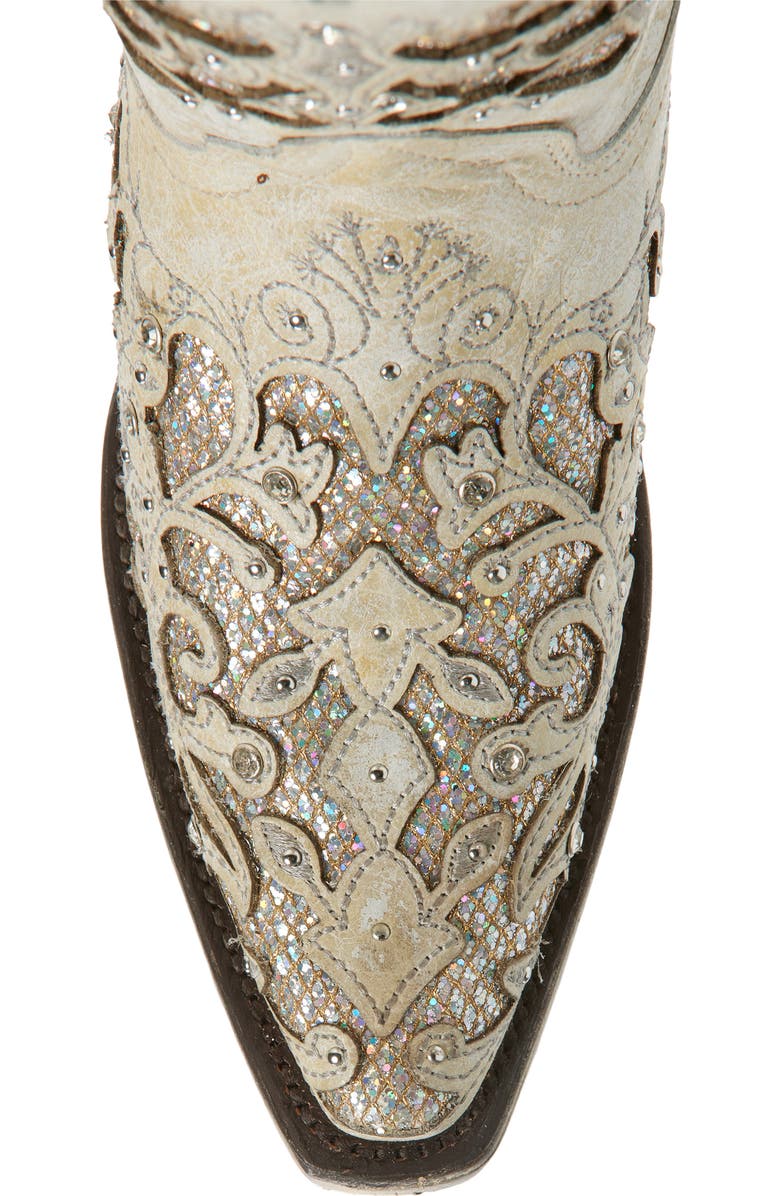 CORRAL Glitter Inlay & Crystal Western Boot, Alternate, color,