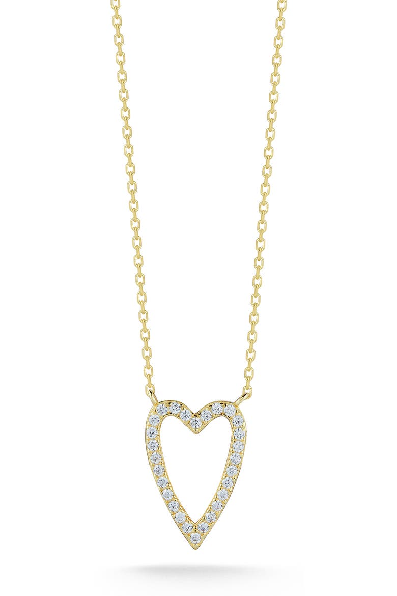 Gold Vermeil Heart Necklace, Main, color, YELLOW GOLD