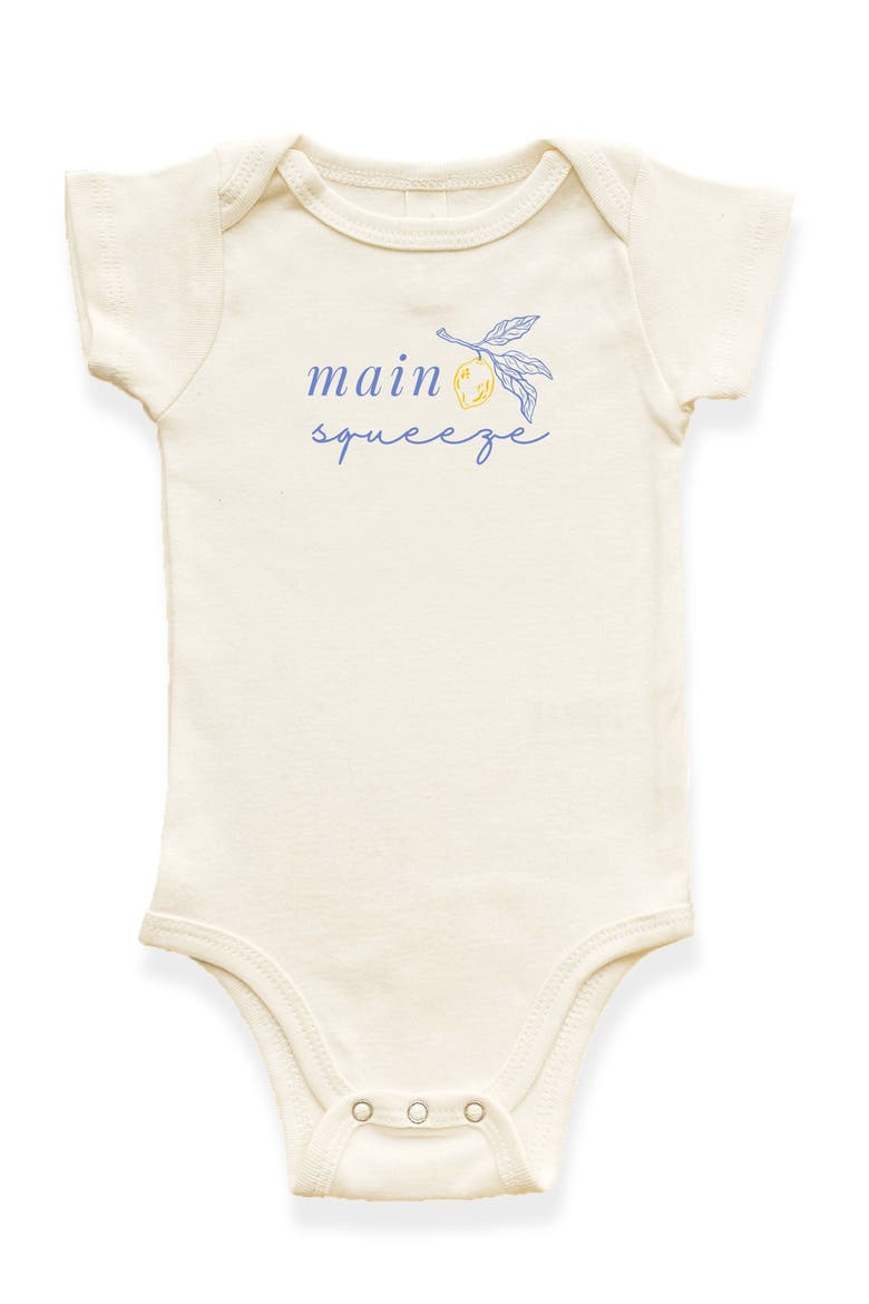 Main Squeeze Organic Cotton Baby Bodysuit, Main, color, Natural