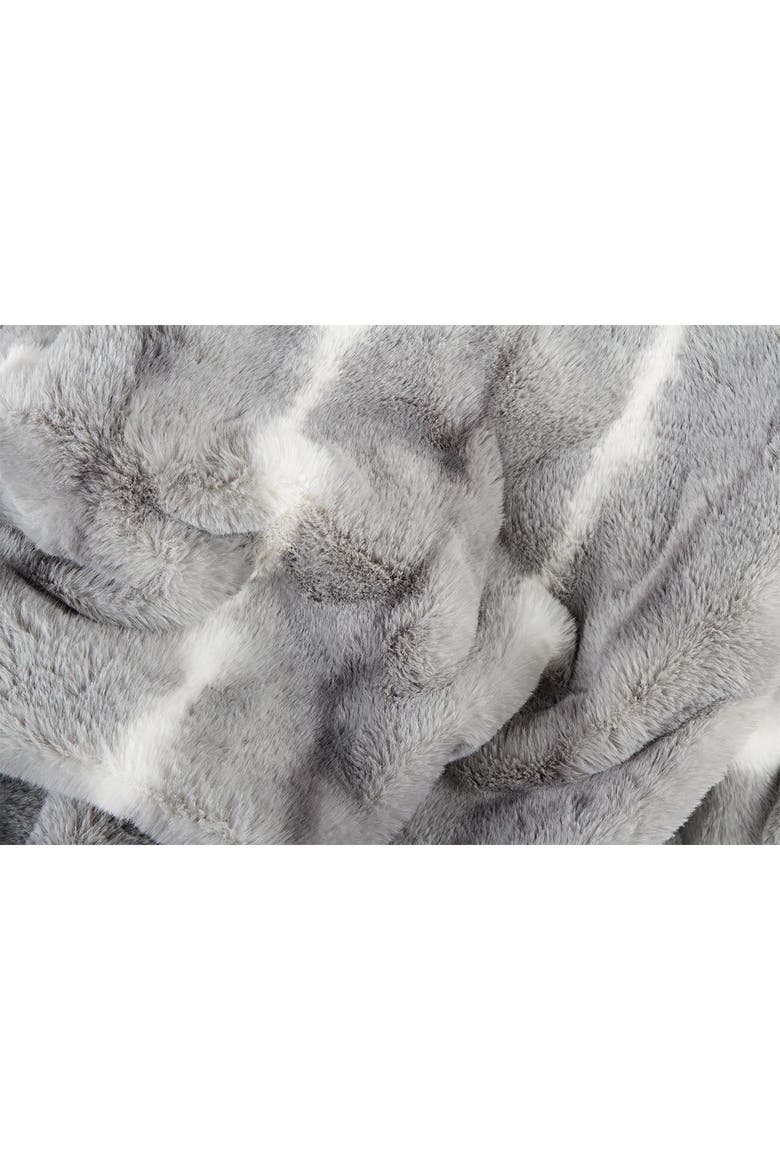 Dayton Multi Faux Fur Throw - 50" x 60", Alternate, color, GREY/WHITE/BLACK