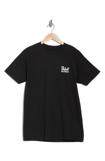 The Forecast Agency Pbr Bowling Classic Cotton Graphic T-shirt In Black