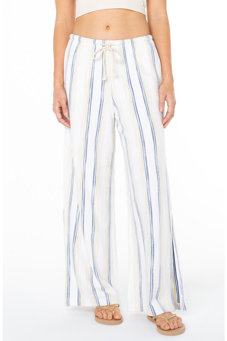 Beach Breeze II Stripe Cotton Blend Drawstring Pants, Main, color, SURF WEB