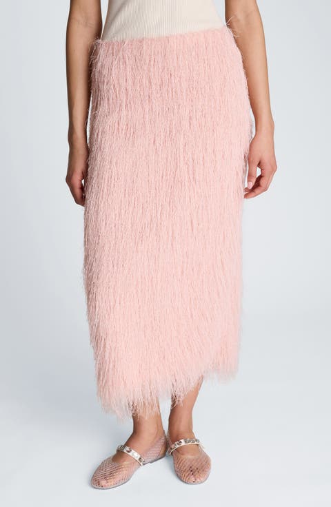 Feather Midi Skirt