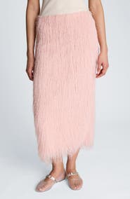 Kenneth Cole Feather Midi Skirt