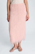 Kenneth Cole Feather Midi Skirt