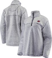 G-III 4HER BY CARL BANKS Women's G-III 4Her by Carl Banks Gray Arizona Cardinals Sherpa Quarter-Zip Pullover Jacket