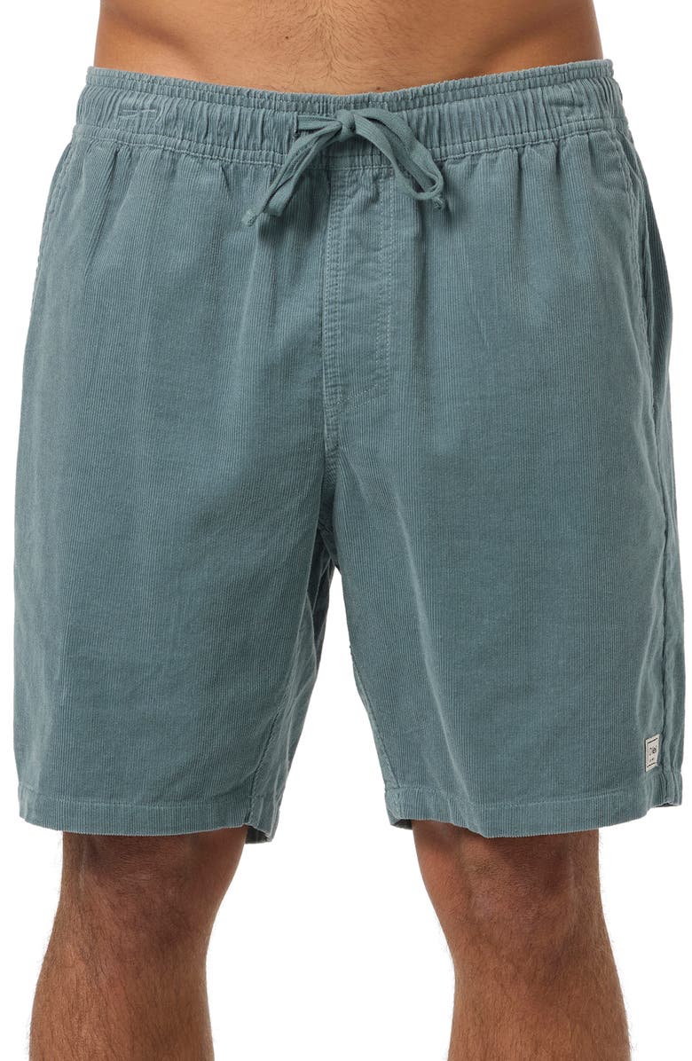 O
Neill Stretch Corduroy Drawstring Shorts, Main, color, Stormy Sea
