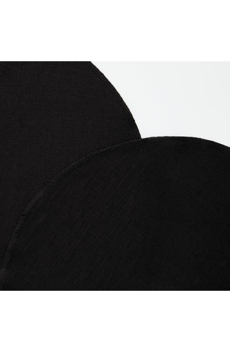 Solino Home Linen Round Placemats - Vesta, Alternate, color, Black
